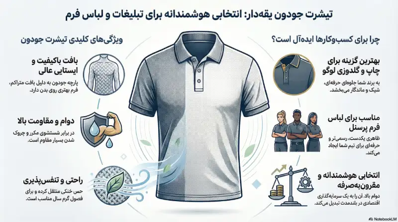 تیشرت جودون یقه دار تبلیغاتی