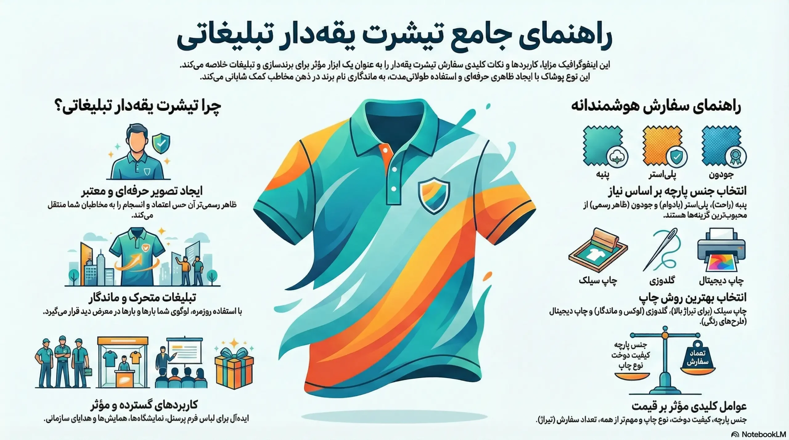 تیشرت یقه دار تبلیغاتی